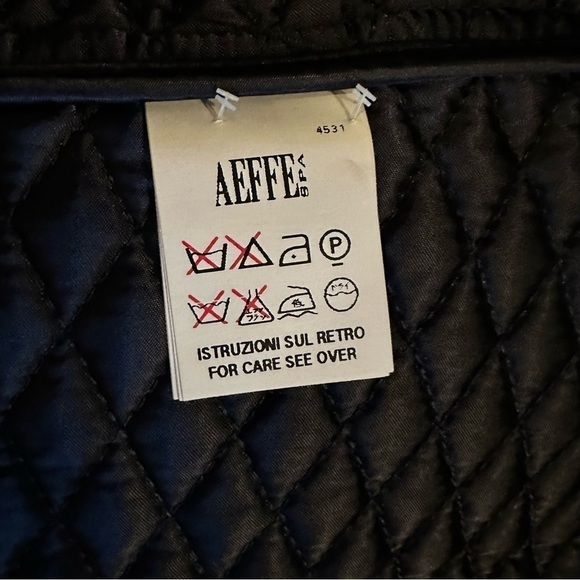 Gaultier 2 black lightweight quilted jacket coat Aeffe spa Italy sz M - Picture 8 of 12